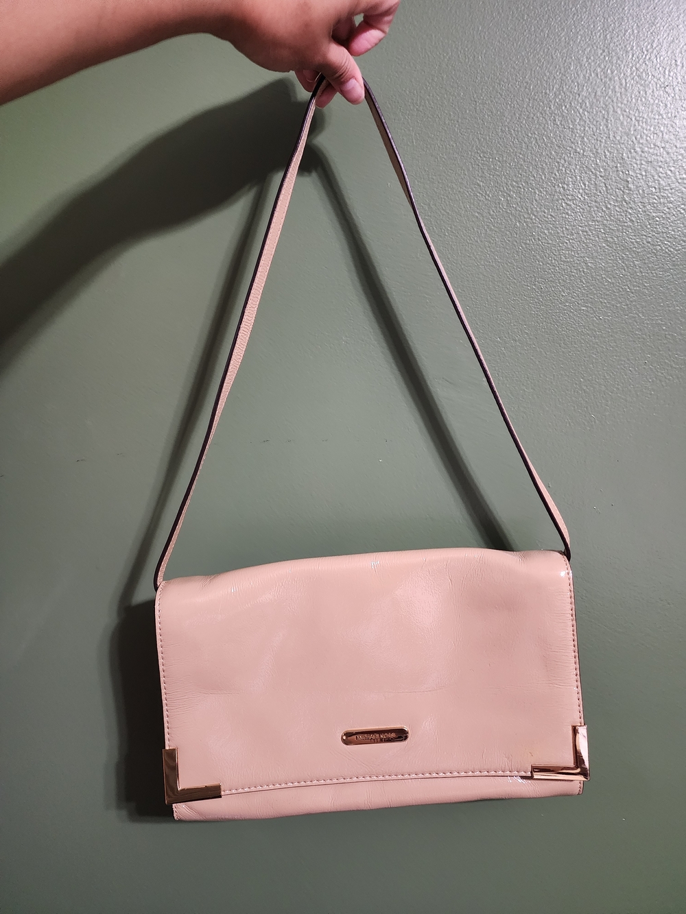 Michael Kors Tan Shoulder Bag with Gold Accent
